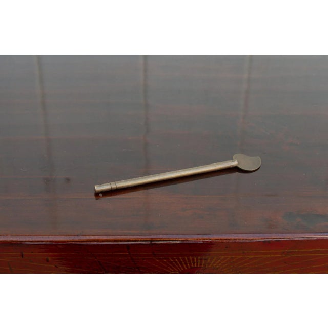 Beautifully Painted Chinese Floral Credenza For Sale In Los Angeles - Image 6 of 12