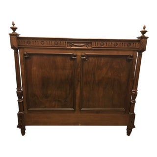 1800's Walnut French Full Size Bed with Hardware Included For Sale
