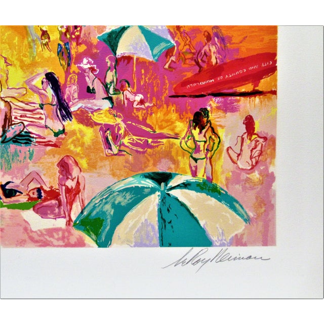 Blue LeRoy Neiman, Diamond Head, Hawaii, 1988 For Sale - Image 8 of 10
