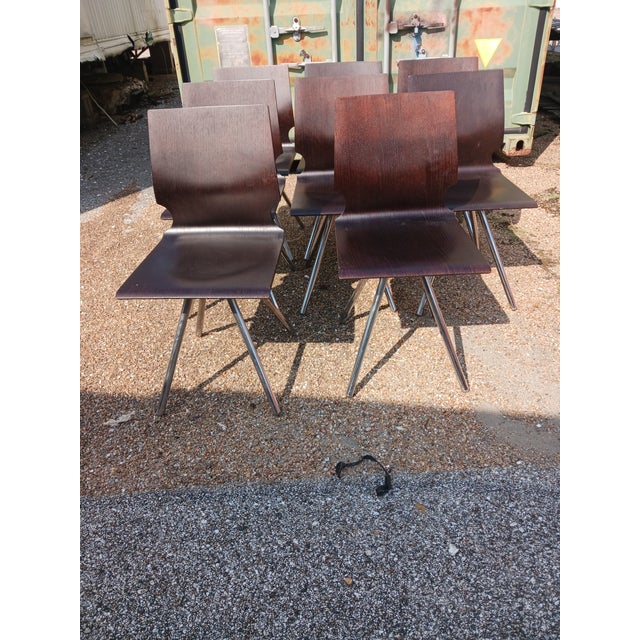 Late 20th Century Late 20th Century Set of 8 Modern Dining Chairs For Sale - Image 5 of 7