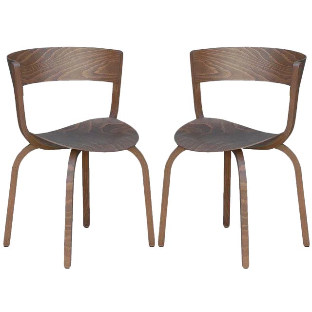 Mid Century Stefan Diez for Thonet 404 F Bentwood Chairs- a Pair For Sale