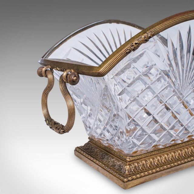 Antique Serving Dish, French, Cut Glass, Ormolu, Bowl, Empire Taste, Victorian For Sale - Image 9 of 11