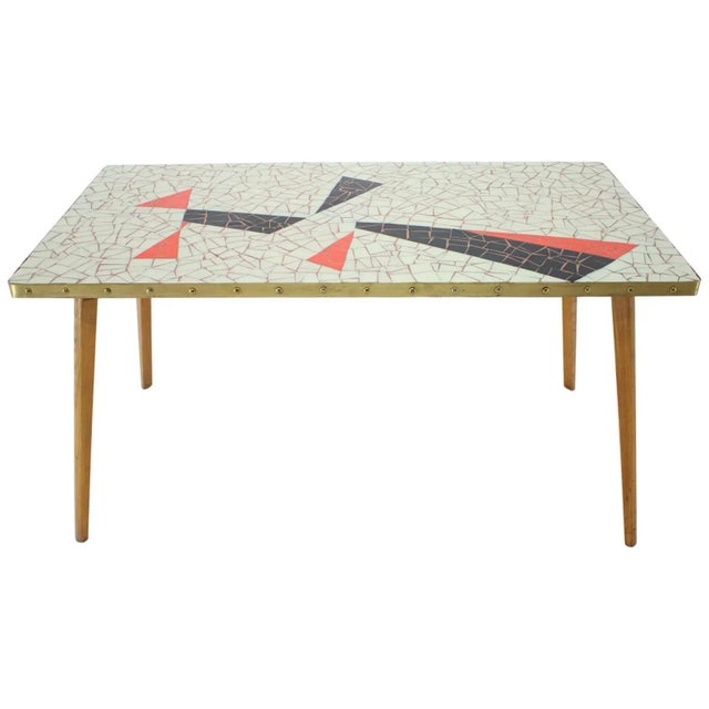 Wood Mid-Century German Mosaic Conference Table, 1960s For Sale - Image 7 of 7