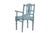 English Vintage Anglo-Indian Painted Teakwood Armchair For Sale - Image 3 of 3