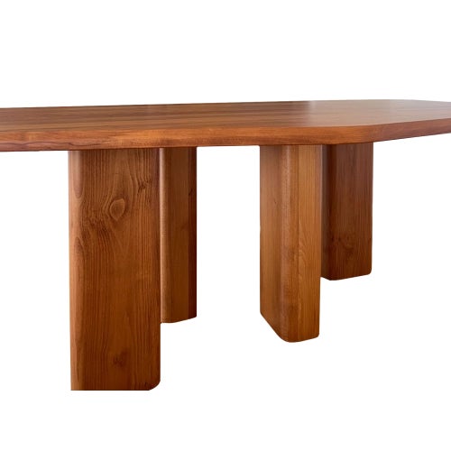 Wood Solid Beech Tree Dining Table For Sale - Image 7 of 7