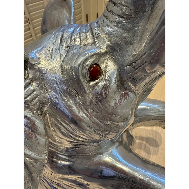 Metal Vintage Arthur Court Elephant Ice Bucket Wine Cooler Barware For Sale - Image 7 of 8