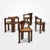 Brutalist Brutalist Wooden Chair, 1970s, Set of 4 For Sale - Image 3 of 3
