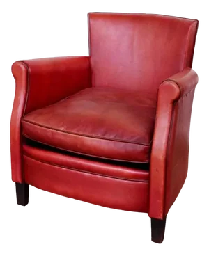 Vintage Armchair in Red Leather, 1960