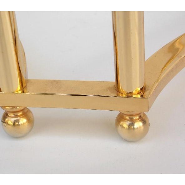 Metal 1990s Vintage Modern Brass and Glass Tables, a Set For Sale - Image 7 of 12