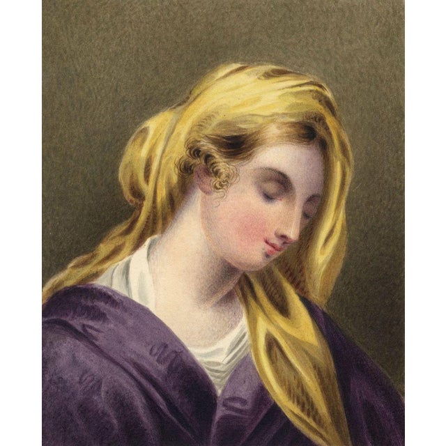 Portrait of a Lady in a Head Shawl, 1830, Watercolour Painting For Sale - Image 4 of 4