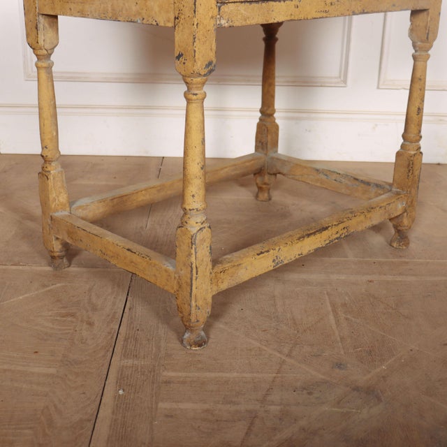 Good 18th century English painted one drawer oak lamp table. 1740. This piece is designed in the style of the selected...