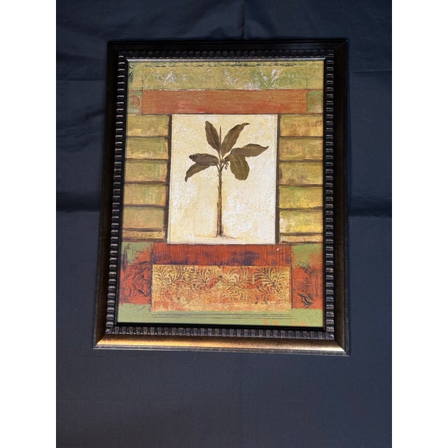 Framed Tropical Botanical Mixed Media Wall Art For Sale - Image 4 of 7