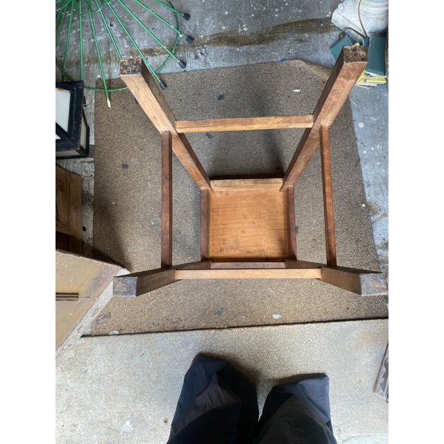 1940s Vintage Stool in Chestnut, 1940s For Sale - Image 5 of 9