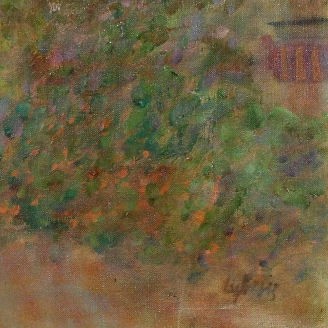 Impressionist An Oil on Canvas Painting of Roof Tops in Paris For Sale - Image 3 of 4