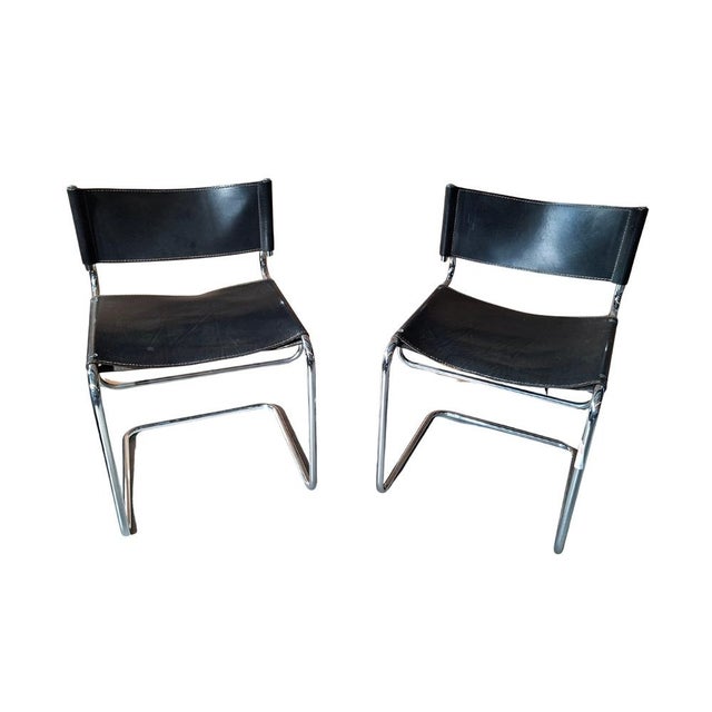Black Vintage Bauhaus Chairs, 1970s, Set of 2 For Sale - Image 8 of 8
