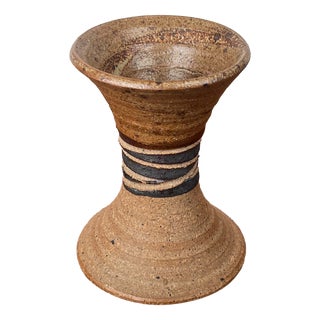 Mid-Century Modern Danish Studio Pottery Candleholder by Tue Poulsen for Tue Keramik, 1960s For Sale