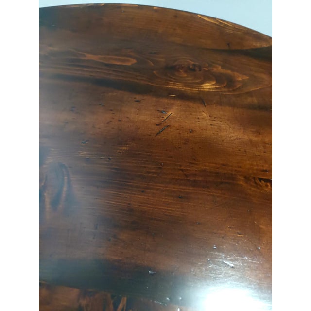 Brutalist Round Beech Coffee Table in the style of Oscar Niemeyer, Italy, 1970s For Sale - Image 9 of 12