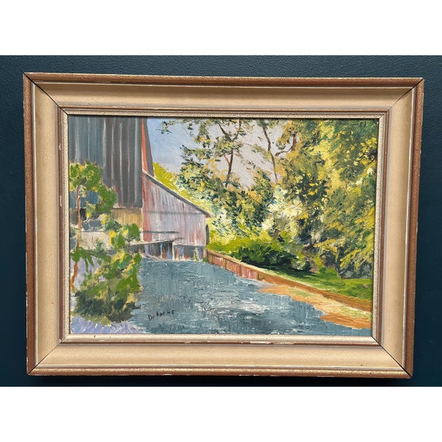 Waterfall, 1960s, Oil Painting on Canvas, Framed For Sale - Image 9 of 13