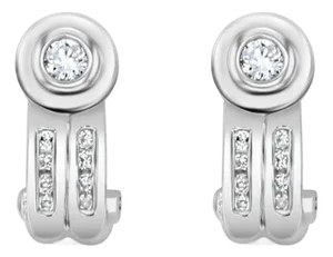 Statement Diamond Earrings .60cttw 14k White Gold, 2 Pieces