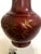 Glass Vintage Hand-Painted Golden Color Bamboo Glass Vase For Sale - Image 7 of 12