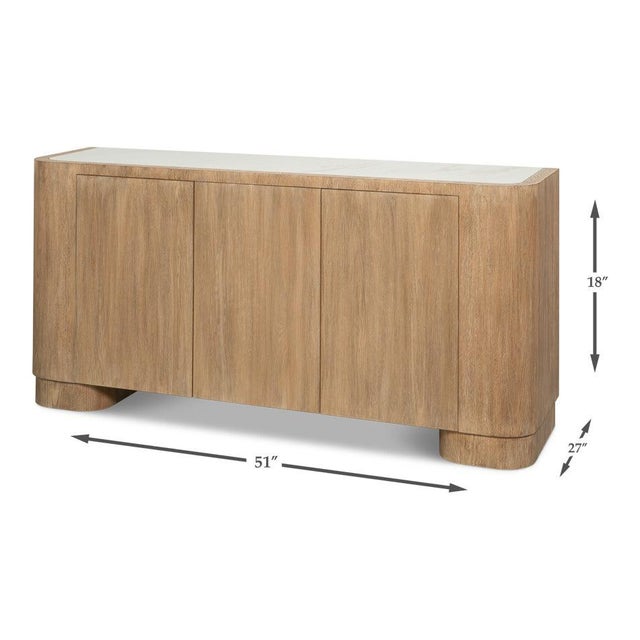 Modern Sideboard with Marble Top, 72 Inches For Sale - Image 10 of 10