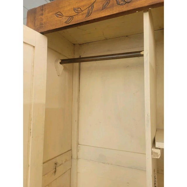 Art Nouveau Wooden 2-Door Wardrobe, 1920s For Sale - Image 14 of 15
