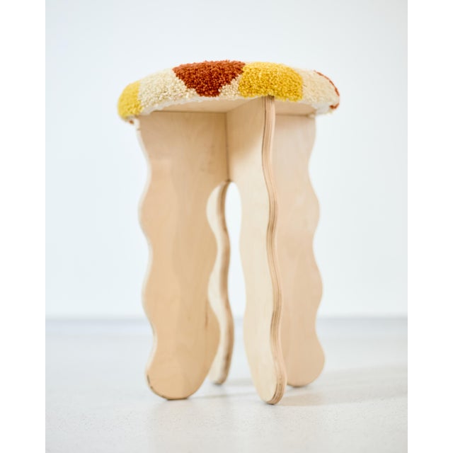 Jellyfish Stool with Wool Seat by Tiktik, 2010s, in Flawless conditions. Designed from 2000 This piece has an attribution...
