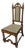 Antique Walnut Hall Chair, 1880 For Sale