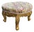 1960 French Louis XVI Gold Beech Pink Damask Bench For Sale