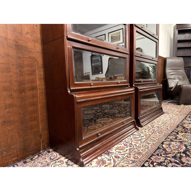 Brown English Bookcase from Globe Wernicke For Sale - Image 8 of 14