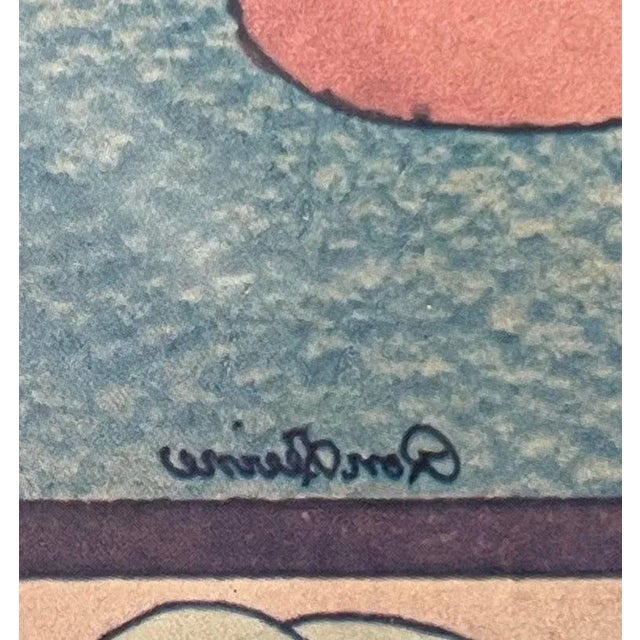 Art Nouveau Style Print Elegant Woman in the Forest For Sale - Image 10 of 12