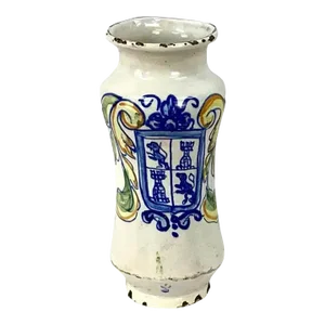 Antique 17th Century Italian Ceramic Apothecary Jar