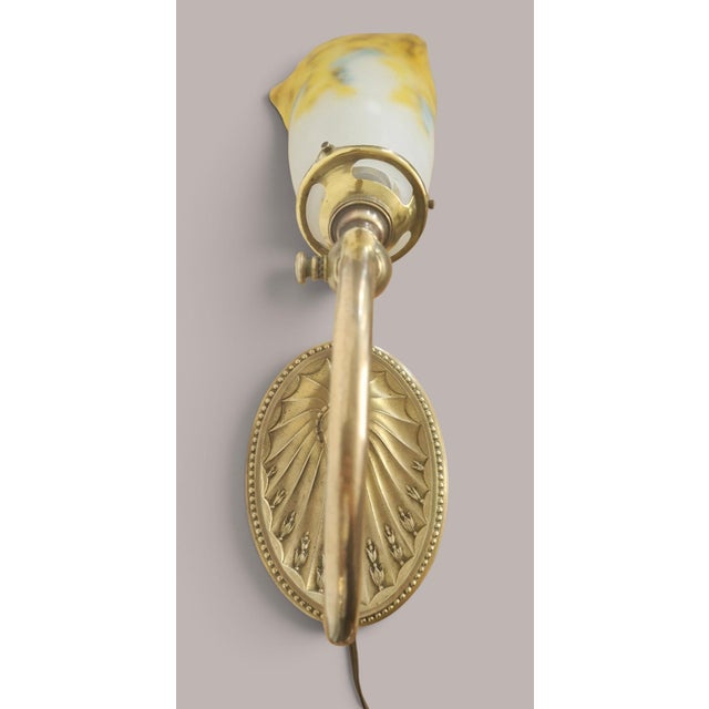 Art Nouveau Lamp in Gilt Bronze and Pâte De Verre by Muller Frères for Muller Frères, 1900 For Sale - Image 5 of 18