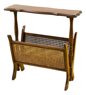 Carved Wooden Magazine Rack