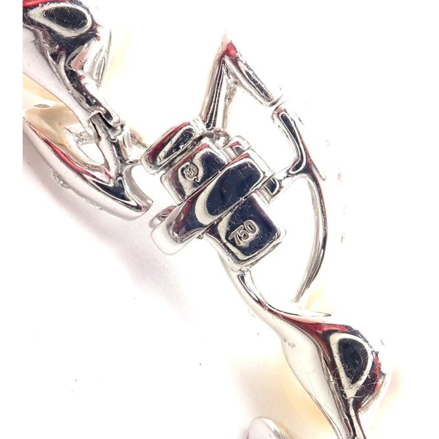 Mikimoto 18k White Gold 7ct Diamond 12mm Pearl Bracelet For Sale In Philadelphia - Image 6 of 11