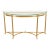 Labarge Hollywood Regency Brass and Glass Demilune Console Table With Hooved Feet, Circa 1960s For Sale