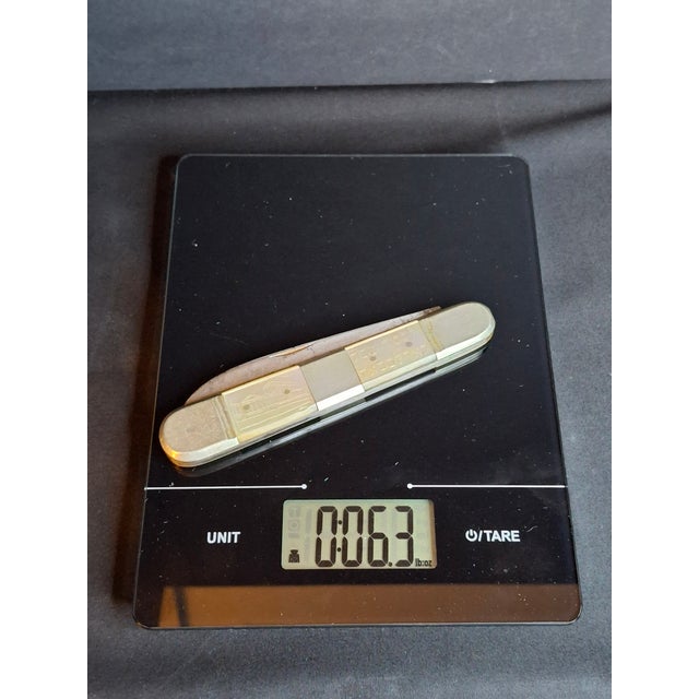 Rare Antique Mother of Pearl Folding Challah Knife Karlsbad Judaica Jerusalem Temple Engraved For Sale - Image 18 of 18