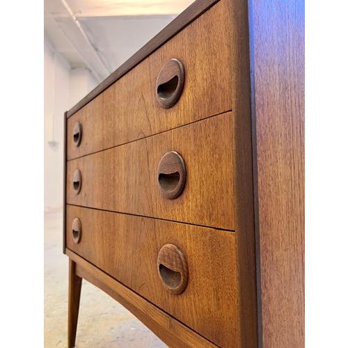 Small Danish Teak Chest of Drawers For Sale - Image 9 of 11
