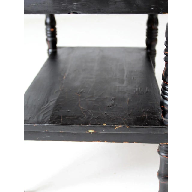 Antique Painted Wood End Table For Sale - Image 11 of 13