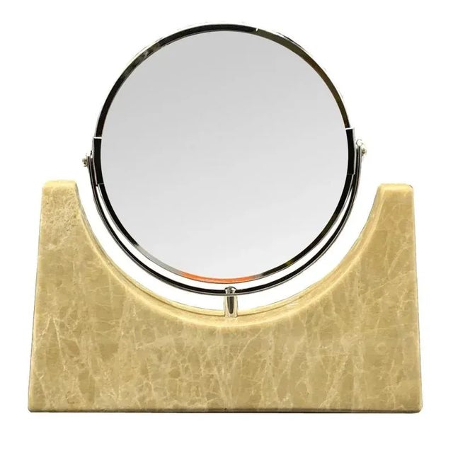 Contemporary Mirror in Light Emperador Marble by Euromarmi Store For Sale - Image 3 of 3