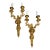Pair of Antique 19c French Gilt Bronze Cherubic Light Sconces For Sale