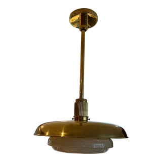 Roman and Williams Guild Burnished Brass Oscar Pendant Light For Sale