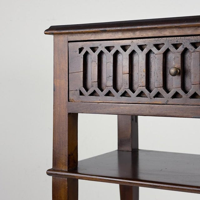 1970s Vintage Wooden Nightstand, Italy, 1970s For Sale - Image 5 of 18