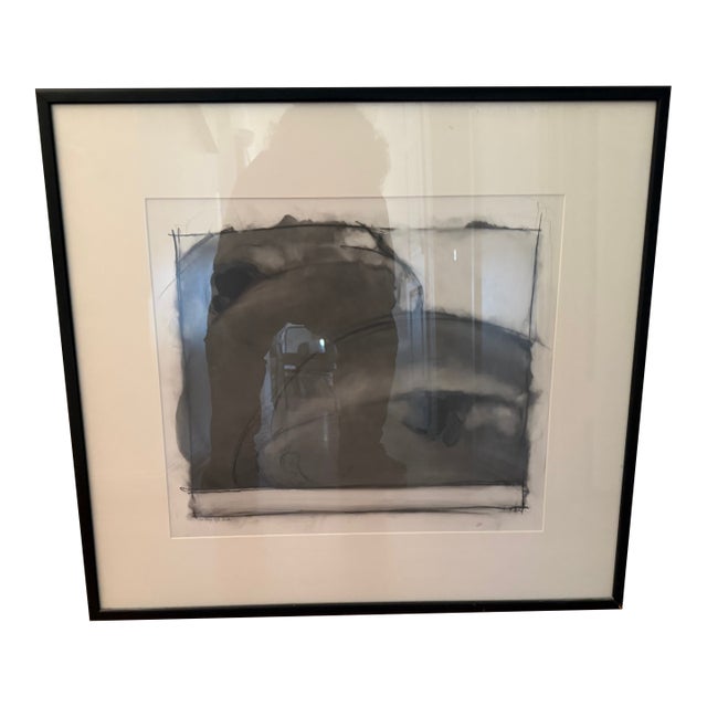 1980s Emily Eveleth B&w Framed Graphite and Oil on Mylar "Donuts" For Sale