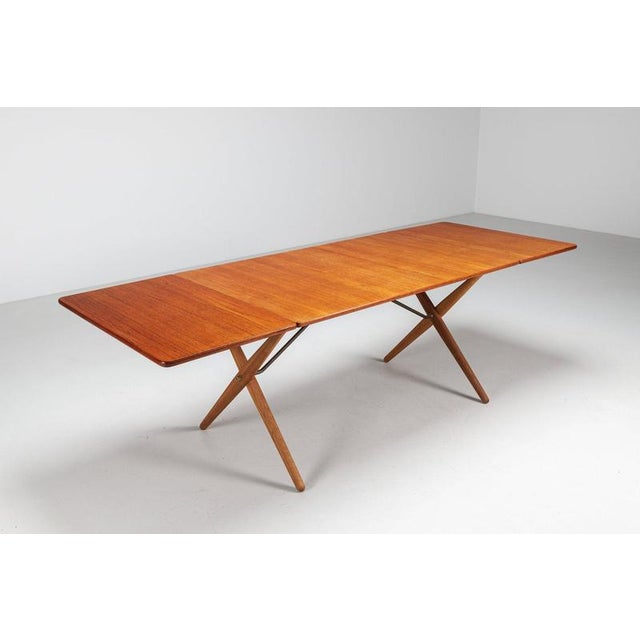 Model AT-309 Dining Table in Teak by Hans Wegner for Andreas Tuck, Denmark, 1952 For Sale - Image 15 of 18