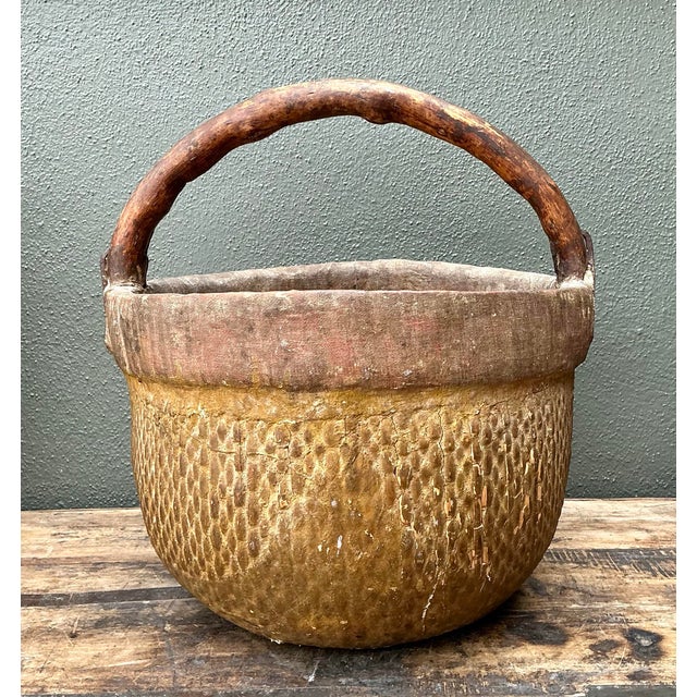 Vintage 19th Century Chinese Rice Basket For Sale - Image 10 of 12