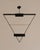Suspension pendant by mario botta for artemide, italy, c. 1980. a suspended triangle of black metal and reflected light,...