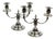 Two-Light Candlesticks in Silver-Plated Metal, 1890s, Set of 2 For Sale