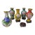 Set of 5 Miniature Chinese Cloisonné Vases | Floral Motif With Wood Stands & Box For Sale