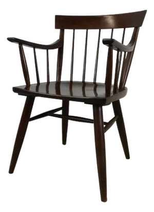 Mid Century Modern Walnut Accent Chair With Arms